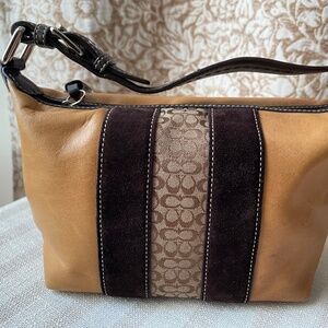 COACH Top Handle Pouchette SV/Camel